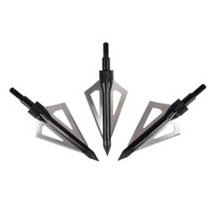 12PCS Archery Broadhead 100grain 3-blade cut 5/6″ ArrowHead Hunting Point Arrows