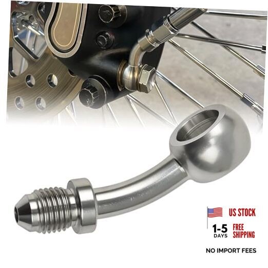 AN3 (3/8’‘) Male Banjo Fitting with 10mm Banjo Eye for AN3 PTFE Brake 28 Degree
