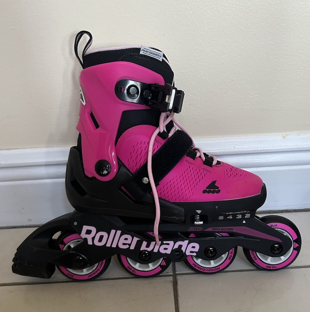 Rollerblade Microblade G Kids Adjustable Inline Skates US 2-5 Pink/Black
