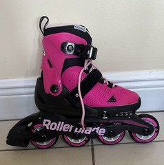 Rollerblade Microblade G Kids Adjustable Inline Skates US 2-5 Pink/Black