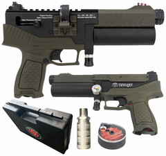 Hatsan Velox Bolt Semi-Auto PCP OD Green .25 Cal Air Pistol HGVLX25OD