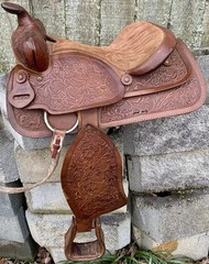 VTG Simco #3140 Leather Western Trail Horse Saddle 15″