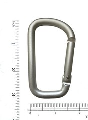 Pack 150 pcs 3″ Heavy Duty Carabiner Black D Clip Key Chain Spring D Shape