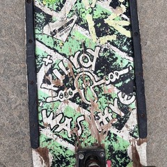 Vintage Sure-Grip International 80’s Skateboard Deck Kilroy Was Here Rasta Wheel