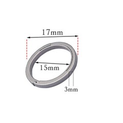 3PCS Titanium Key Rings Outer Dia. 17mm/22mm/25mm/32mm Openable Keyrings EDC