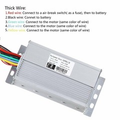 48v 1800w Brushless High Speed Motor Controller Kit for Quad E-Bike Go Kart ATV