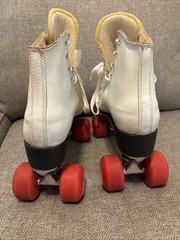 Vintage Roller Skates White Sure Grip Super X7 Size 10 Not Riedell? Pacer?