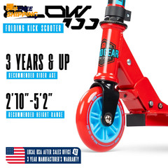 Kids Folding Kick Scooter – Lightweight Steel Frame, Adjustable Handlebar