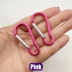 10 PCS Aluminum Carabiner D Shape Spring Clip Snap Key Hook Keychain Buckle
