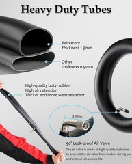 10×3 255×80 80/65-6 Off-road Rubber Outer Tire & Inner Tube Fit for Nanrobot …