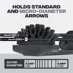 BALLISTA Bow 5-Arrow Quiver – Fit for Carbon, Wood, Aluminum, Fiberglass Arrows