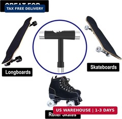 Professional Skate Tools, All-in-One Multi-Function Portable Skateboard T Tool w
