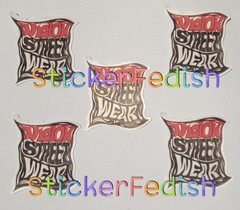 Vision Street Wear Stickers Lot Of 5 Vinyl Laminated Die-cut Surf Skate SK8