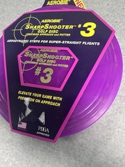 Aerobie Sharp Shooter #3 Golf Disc – Precision Putter & Approach | New! Purple