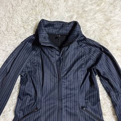 Women’s Small Navy Striped Kerrits Horseback Riding Show Coat Jacket