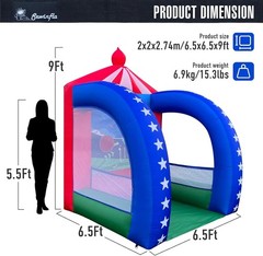 6.5×6.5×9FT Inflatable Football Target Game Built-in Blower for Indoor Outdoor