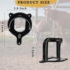 6 Sets Horse Bridle Rack Bracket Hooks Metal Halter Hanger with Tubes and Screws