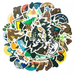 50pcs Fishing Outdoors Themed Waterproof Sticker Pack Bass Fish Stickers Set
