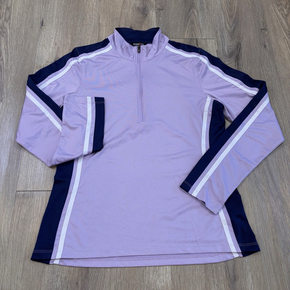 Kerrits Women’s Equestrian Long Sleeve 1/4 Zip Riding Shirt Purple Size M
