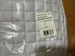 Dover Horse Saddle Pad- Dressage, White, Square