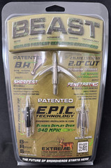 Bowmar Beast Titanium Hybrid Broadheads 2 Inch 125 Grain With Practice Head New
