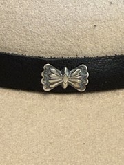 Native American Sterling Silver Concho Style Hat Band
