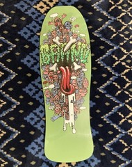 New In Shrink Brand X Riot Stick Skateboard Deck Pea Olive Green Reissue 80’s