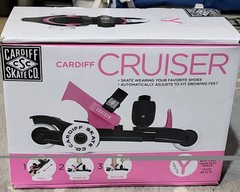 Cardiff Skate Co. Cruiser Adjustable Youth Roller Skates Pink/Black EU 30-37
