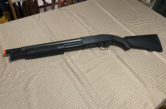 Double Eagle M58A M500 Tactical Heavy Weight Airsoft Pump Shotgun w/ Full Stock
