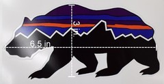 PATAGONIA Bear Decal Sticker – Water-Resistant * 6.5 in. x 3 in.