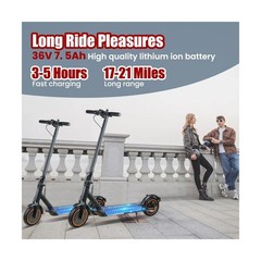 Electric Scooter for Adults, 8.5″ Solid Tires, 350/500W Motor, 16/19MPH Max S…