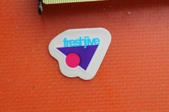FRESH JIVE Clothing Small Clear Neon Original 90’s Vintage Surf Skate STICKER