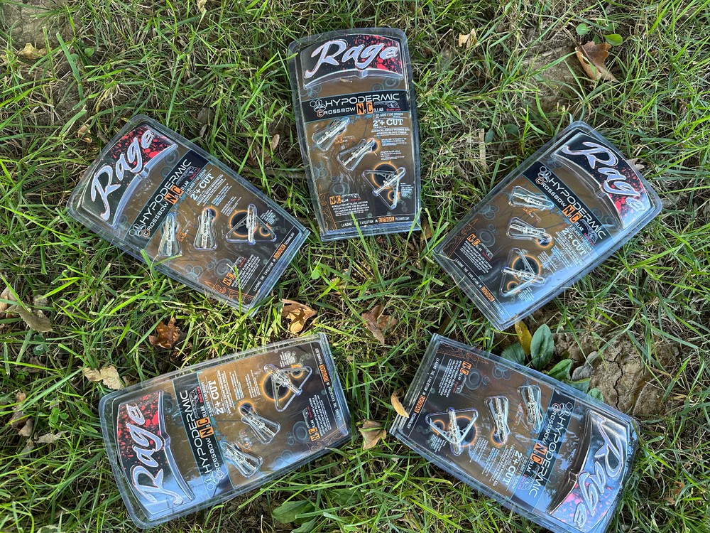 5 packs Rage Crossbow Hypodermic NC No Collar mechanical Broadheads 100 Grain