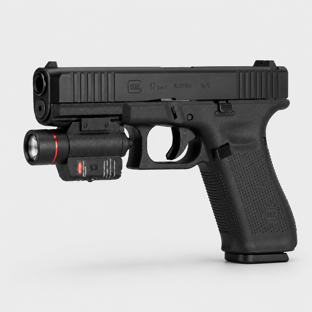 WE Air Pistol Type 5 Tac Light Adjustable Hop-Up CO2 320-340 FPS Semi Auto