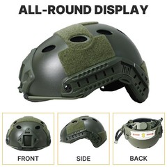 Airsoft Tactical Paintball Protective Combat Helmet Face Mask Black