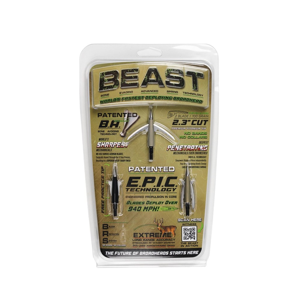 Bowmar Archery Beast Broadheads, World’s Fastest Deploying Broadhead, Patente…