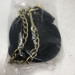 Basic Flat 1″X24′ Cotton Lunge Line-Bk W/20″EB Chain,Rubber Donut