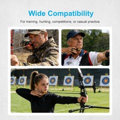 8Pack Black Archery Bowstring Finger Guards, Recurve/Traditional, OpenEnd