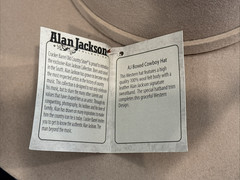 Alan Jackson Collection Cracker Barrel Boxed Cream Color Wool Felt Cowboy Hat M