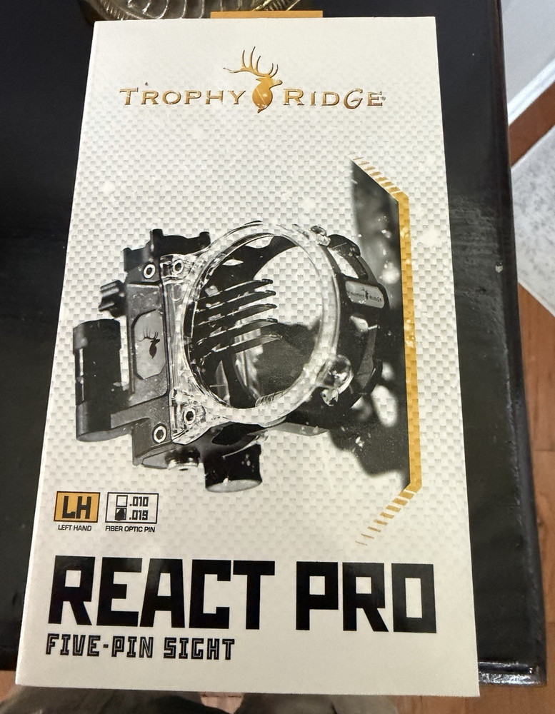 Trophy Ridge React Pro 5-Pin Fixed Sight LH for Compound Bow, Black