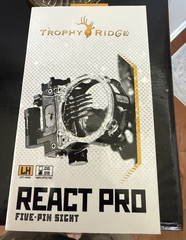 Trophy Ridge React Pro 5-Pin Fixed Sight LH for Compound Bow, Black