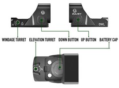 3 MOA Mini Red Dot Reflex Sight OWL fit Doctor Cut PSA Dagger GLOCK MOS Pistol