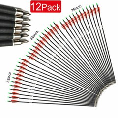 US 28/30/32 Inch Carbon Arrows OD 7.8mm Archery For Compound/Recurve Bow Hunting