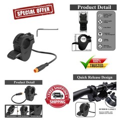 E-Bike Thumb Throttle 300X,Waterproof Ebike Throttle 3 Pin for 7/8inch 22mm L…
