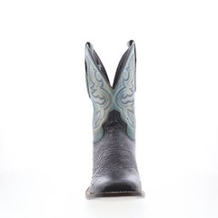 Tony Lama Rosso 11″ Smooth Ostrich Square Toe Mens Black Wide Western Boots