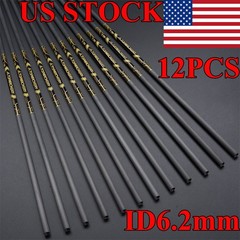 33» Pure Carbon Arrow Shaft DIY Straightness .003 ID6.2mm Archery Hunting Shoot