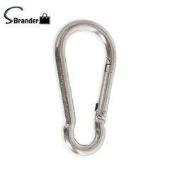 12 Pack 440 Lbs 304 Stainless Steel For Hiking Fishing Carabiner Clip Snap Hook