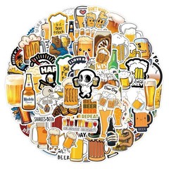30Pcs Random Funny Beer Drink I Love Beer Alcohol Waterproof Vinyl Stickers