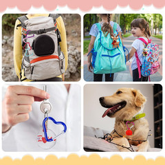 30pcs Heart Carabiner Clip, Alloy Heart Shape Hanging Keychain Clip, Cute Alumin
