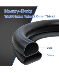 2 Pcs Inner Tube 10×3.0 Bent Valve Heavy Duty Replacement For 255×80,80/65-6
